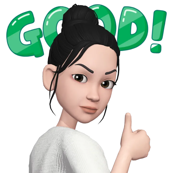 아바타가 GOOD 이라고 엄지척하고 있는 이미지